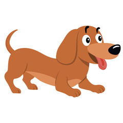cute cartoon dachshund