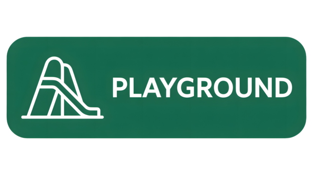 A playground slide icon shows a place for outdoor fun.