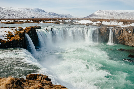 Godafoss waterfall on the Skjálfandafljót river, Iceland - Powered by Adobe