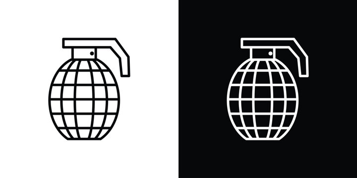 Granade icons for UI elements. High-quality vector illustration.