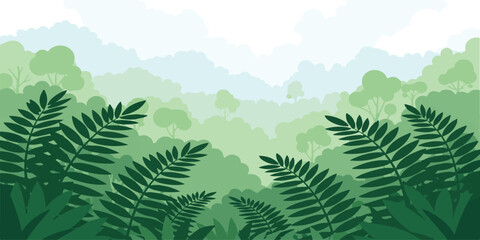 green fern in the mountains