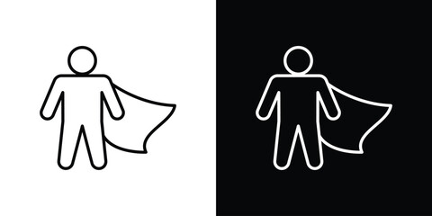 Hero icons for UI elements. High-quality vector illustration.