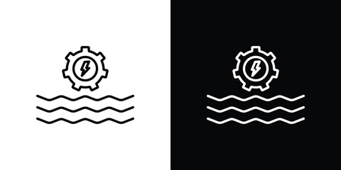 Naklejka premium Hydraulic energy icons for UI elements. High-quality vector illustration.