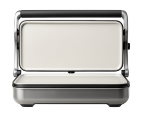 Ceramic plate contact grill for healthier home cooking with less oil needed.