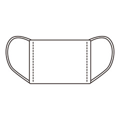 シンプルなマスクのイラスト