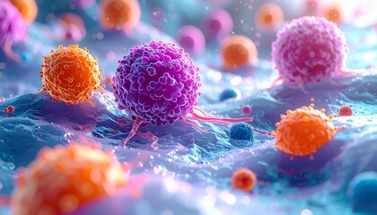 Microscopic view of macrophage and