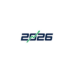 2026 and Arrow Up logo or icon design
