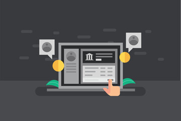 Sending money through online transfer using internet banking service for secure and seamless transaction