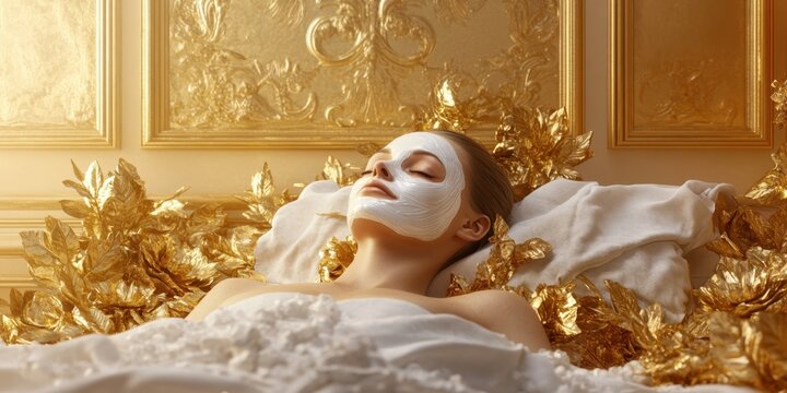 Luxurious spa relaxation with facial treatment