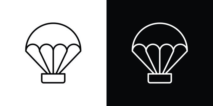 Parachute icons for UI elements. High-quality vector illustration.