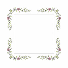 Simple Floral Border Ornament