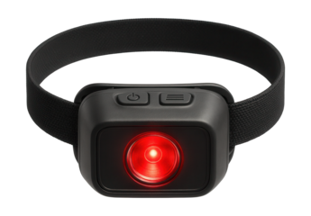 A lightweight headlamp with red light for preserving night vision while stargazing.