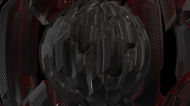 Futuristic Dark Abstract Sphere Animation