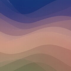 Abstract Wavy Gradient Layers &ndash; Colorful Flow of Stylized Hills and Fluid Bands