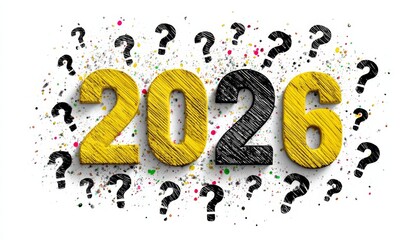 New Year 2026 With Question Marks