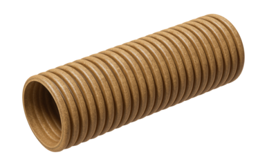 Sustainable corrugated pipe from recycled materials for home garden rainwater collection.