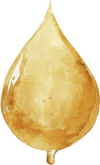 Soft watercolor honey drop ideal for natural food branding and organic packaging design. Vector