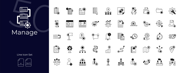 Manage Duotone Editable Icons set