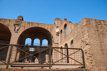 Basilica of Maxentius in the Roman Forum in Rome, Italy.