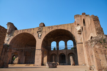 Basilica of Maxentius in the Roman Forum in Rome, Italy.