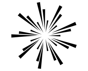 Abstract black burst radial graphic for highlights, overlays, comic effects and modern design projects