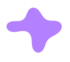 Purple abstract shape element
