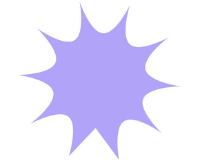 Purple starburst shape
