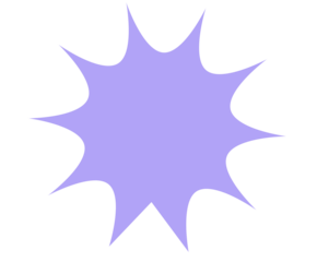 Purple starburst shape