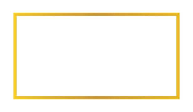 Elegant golden rectangular frame