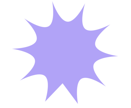 Purple starburst shape