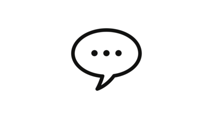 Chat bubble icon, rounded edges