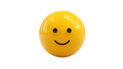 Smiling person emoji with round head