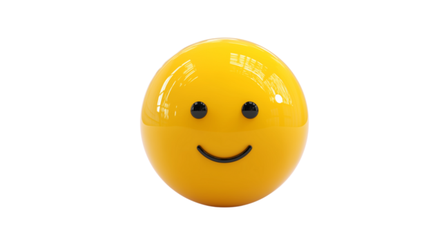 Smiling person emoji with round head