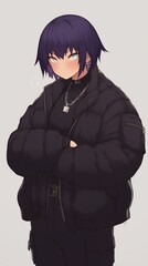 Stylish Character in Winter Outfit with Confident Pose