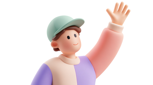 Person with raised hand emoji