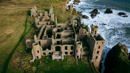 New Slains Castle is a ruined castle in Aberdeenshire, Scotland. It overlooks the North Sea from...