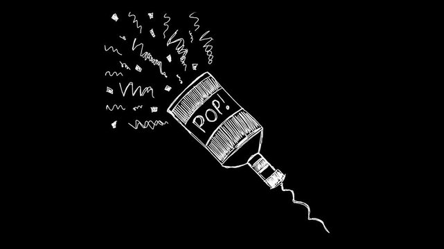 A hand drawn outline style Christmas themed bouncy motion sketch. With alpha for easy drag and drop.
