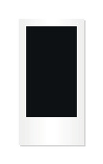 Blank square vertical instant photo frame mockup with transparent background isolated retro snapshot style empty  paper template for memory layout gallery design decoration print