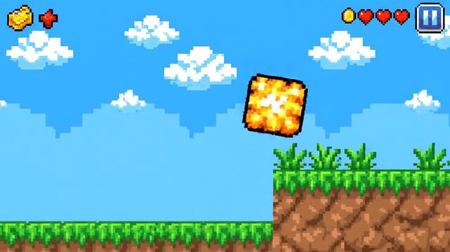 Explosive Pixelated Game Object Animation.