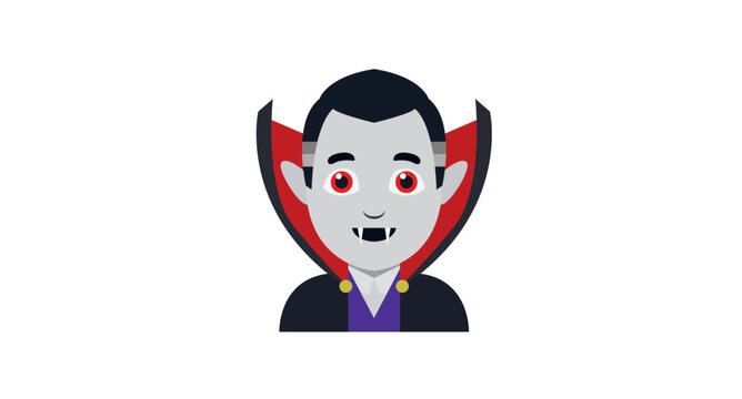 vampire man halloween spooky dracula men person emoji symbol sign icon vector illustration isolated flat
