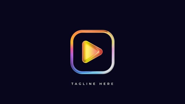 Vibrant 3D Glass Logo Reveal