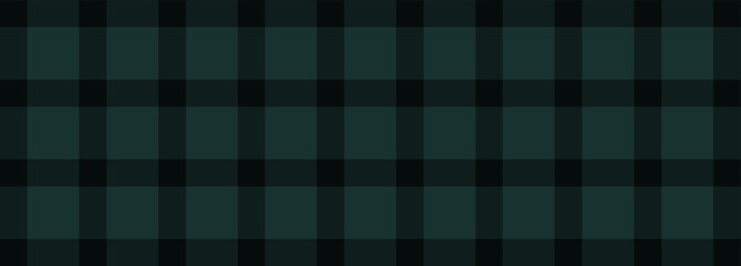 Fototapeta na wymiar Seamless dark green buffalo plaid pattern with bold checkered squares in deep forest tones, perfect for Christmas, winter décor, textiles, and cozy backgrounds