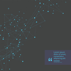 Digital Constellation Abstract Network in Space. Vector background