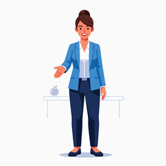 Friendly professional businesswoman extending her hand for a handshake in a modern office setting ready to greet colleagues