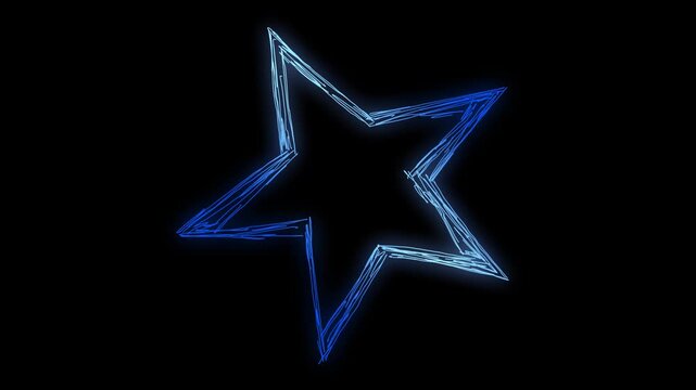 A neon hand drawn outline style Christmas themed bouncy motion sketch. With alpha for easy drag and drop.

