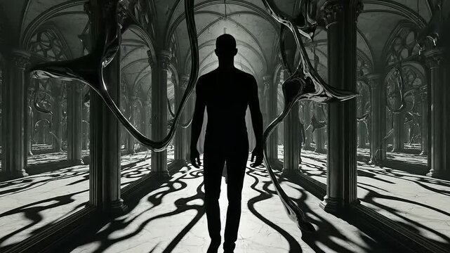 Eerie Hallway Encounter A Journey into the Unknown.