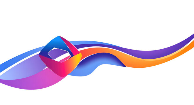 Modern abstract background with vibrant gradient waves and geometric shapes for dynamic presentations or creative marketing campaigns online easily