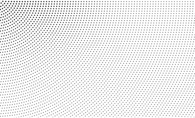 Abstract halftone wave dotted background. Futuristic twisted grunge pattern, dot, circles. Vector modern optical pop art texture for posters, business cards, cover, labels mock-up, stickers layout