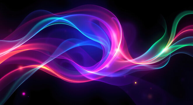 Vibrant abstract waves flow with energy, perfect for tech backgrounds, futuristic designs, and captivating digital art projects with a modern edge