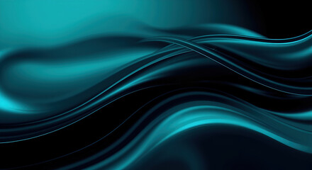 Fototapeta premium Dynamic teal abstract background with flowing lines for modern website design or vibrant branding project for creative business solutions